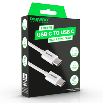 Daewoo 1 Metre USB-C to USB-C Charge Cable